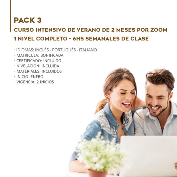 Regalá el Pack 3 Curso Intensivo de verano de 2 meses por ZOOM